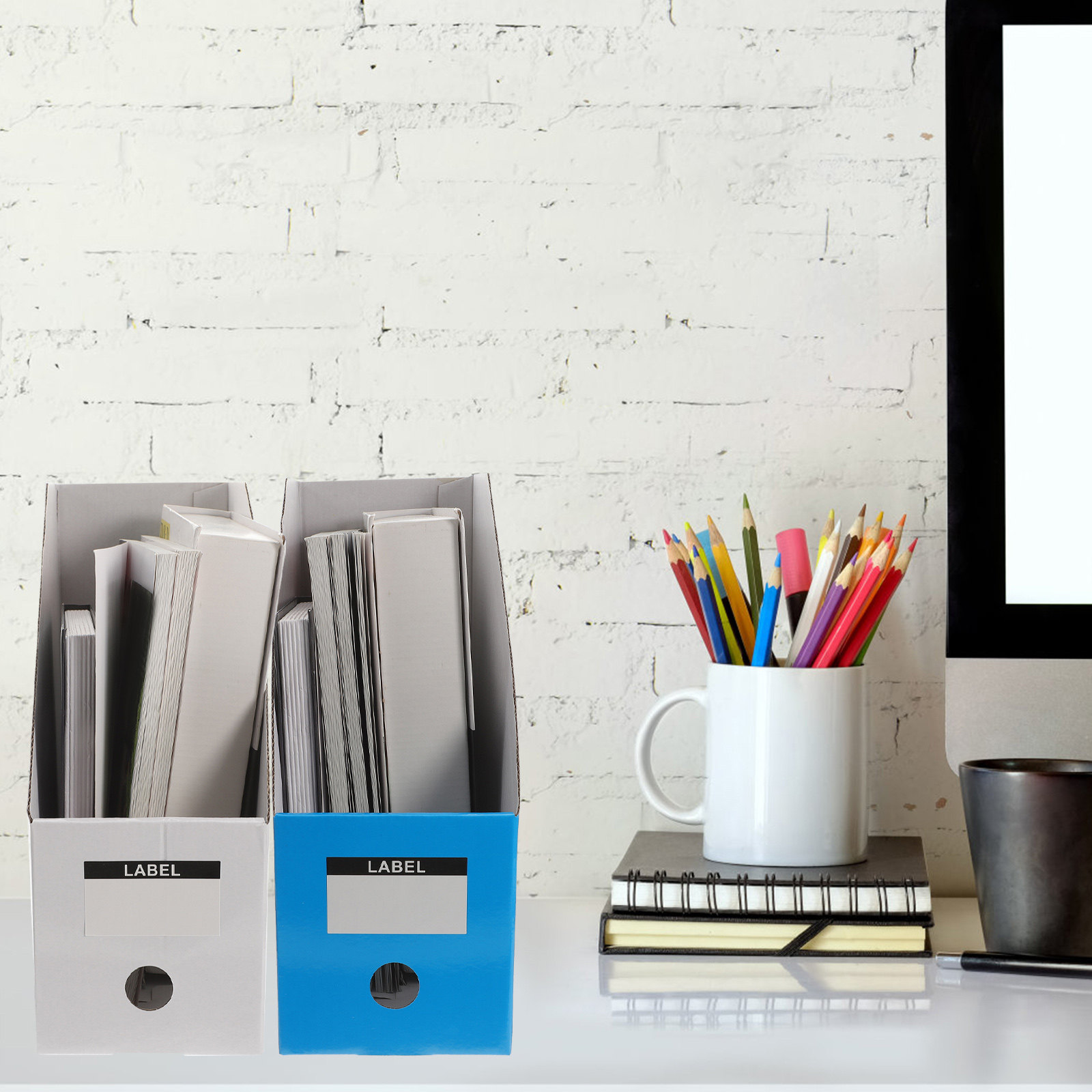 Magazine Holder Rack - 3Pcs Rak Penyimpanan Dokumen Kertas Organizer