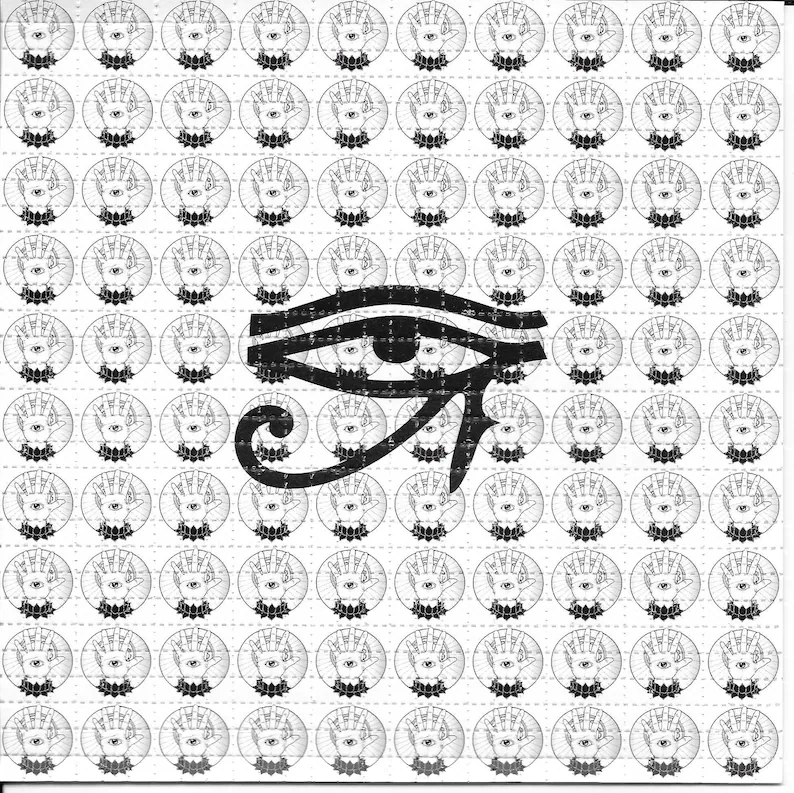 Ink Blotter Paper - Eye Of Providence Psychedelic LSD Asam