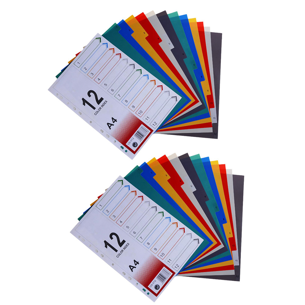 Tab Divider A4 - 2Pcs Isi Ulang Kertas Indeks Pembatas