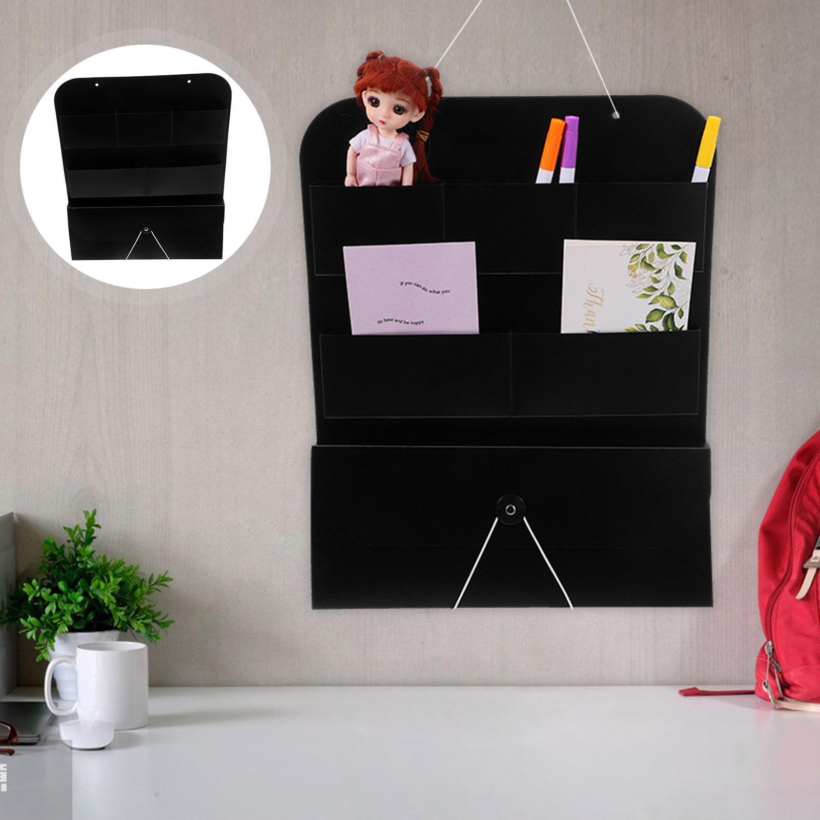 Magazine Holder Rack - Organizer File Gantung Dinding Bahan PP