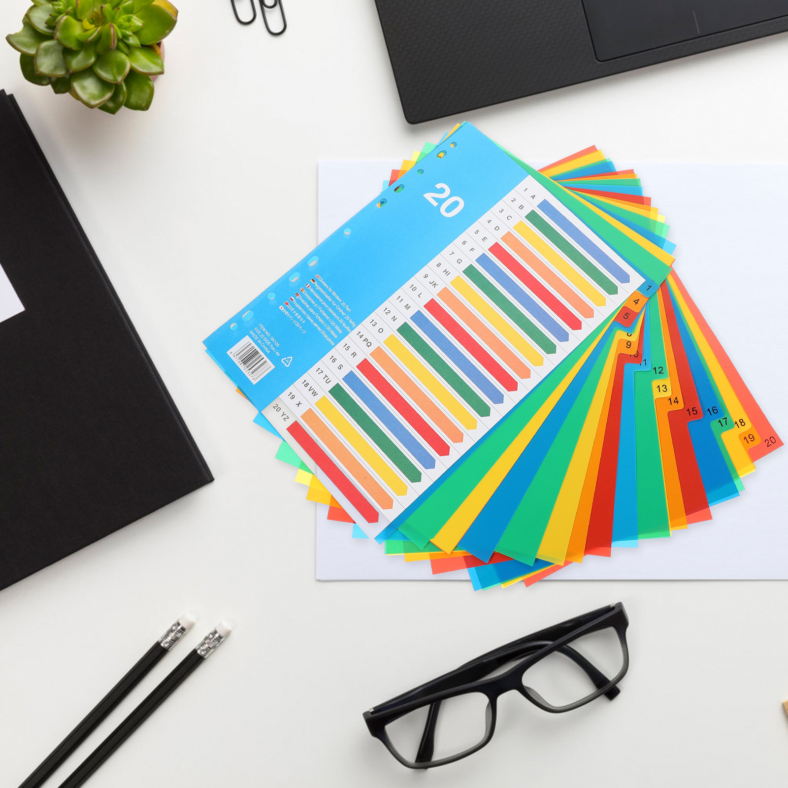 5Pcs Pembatas Binder Tab Plast - Tab Divider A4 ulasan dan harga