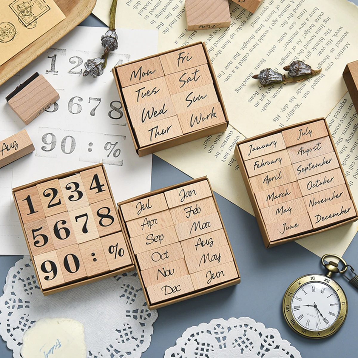 Stempel Tanggal Karet Kayu, 12 - Rubber Date Stamp ulasan dan harga