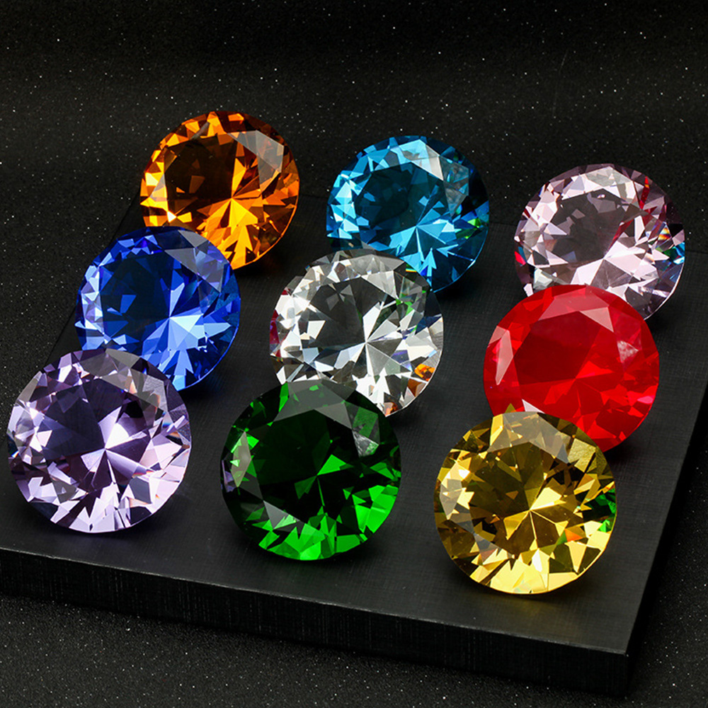 10 Warna Kristal Berlian Berbe - Paper Weight Crystal ulasan dan harga
