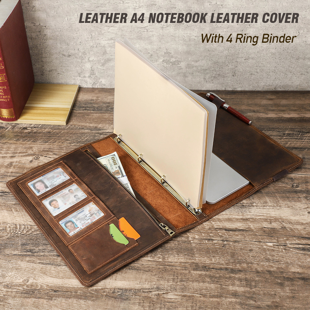 Dompet sampul kulit Notebook A - Binder A4 Lever ulasan dan harga